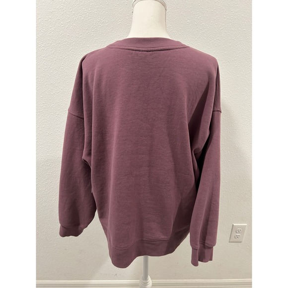 DKNY Sport Womens Burgundy Embossed Logo Crewneck Sweatshirt Size Large - Picture 4 of 8